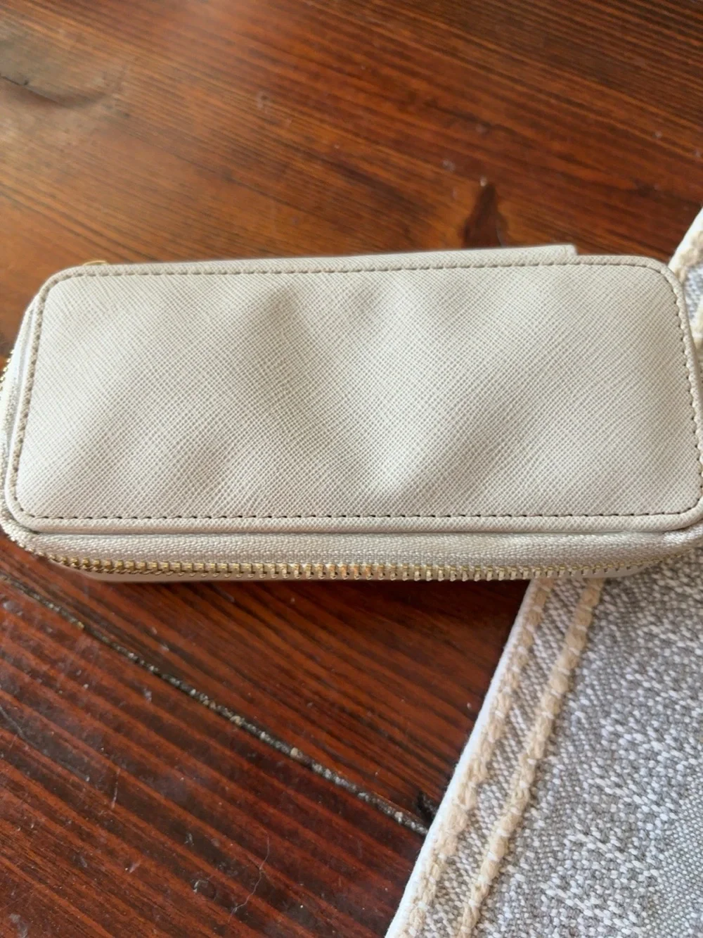 Stackers Cream Compact Jewelry Travel Case with Zip